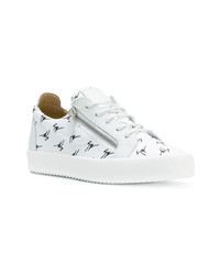 Baskets basses en cuir blanches Giuseppe Zanotti Design