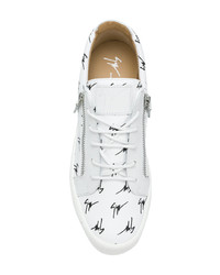 Baskets basses en cuir blanches Giuseppe Zanotti Design