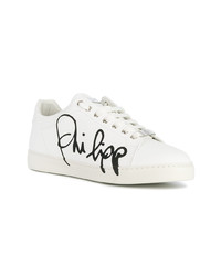 Baskets basses en cuir blanches Philipp Plein