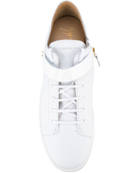 Baskets basses en cuir blanches Giuseppe Zanotti Design