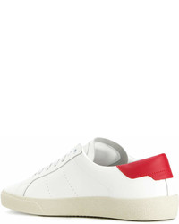 Baskets basses en cuir blanches Saint Laurent