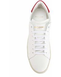 Baskets basses en cuir blanches Saint Laurent