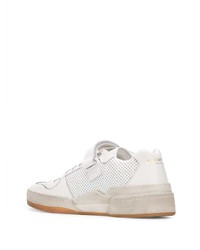 Baskets basses en cuir blanches Saint Laurent