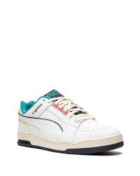 Baskets basses en cuir blanches Puma