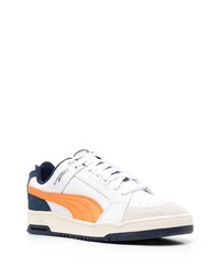 Baskets basses en cuir blanches Puma