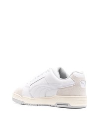 Baskets basses en cuir blanches Puma