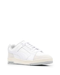 Baskets basses en cuir blanches Puma