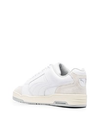 Baskets basses en cuir blanches Puma