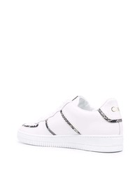 Baskets basses en cuir blanches Roberto Cavalli