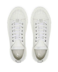 Baskets basses en cuir blanches Giuseppe Zanotti