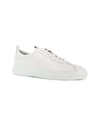 Baskets basses en cuir blanches Grenson