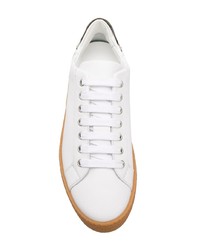 Baskets basses en cuir blanches DSQUARED2