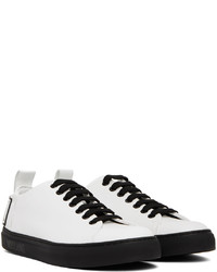 Baskets basses en cuir blanches Moschino