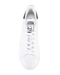 Baskets basses en cuir blanches adidas