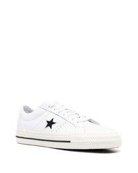 Baskets basses en cuir blanches Converse