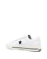 Baskets basses en cuir blanches Converse