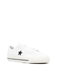 Baskets basses en cuir blanches Converse