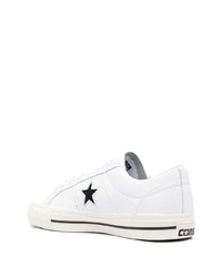 Baskets basses en cuir blanches Converse