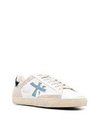 Baskets basses en cuir blanches Premiata