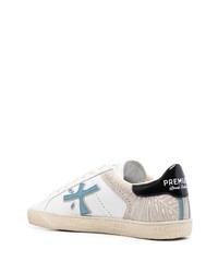 Baskets basses en cuir blanches Premiata