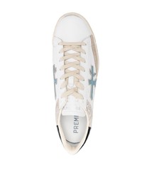 Baskets basses en cuir blanches Premiata