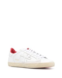 Baskets basses en cuir blanches Premiata