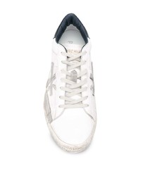 Baskets basses en cuir blanches Premiata