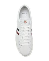 Baskets basses en cuir blanches Moncler