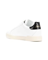 Baskets basses en cuir blanches Dolce & Gabbana