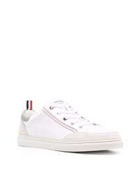 Baskets basses en cuir blanches Thom Browne