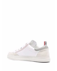 Baskets basses en cuir blanches Thom Browne