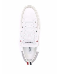 Baskets basses en cuir blanches Thom Browne