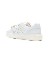 Baskets basses en cuir blanches Versace