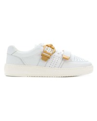 Baskets basses en cuir blanches Versace