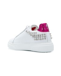 Baskets basses en cuir blanches Philipp Plein