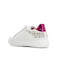 Baskets basses en cuir blanches Philipp Plein