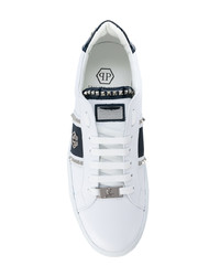 Baskets basses en cuir blanches Philipp Plein