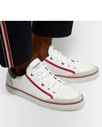 Baskets basses en cuir blanches Thom Browne