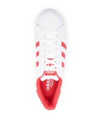 Baskets basses en cuir blanches adidas