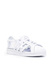 Baskets basses en cuir blanches adidas