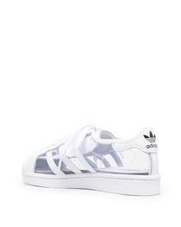 Baskets basses en cuir blanches adidas