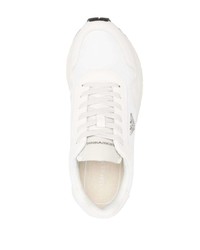 Baskets basses en cuir blanches Emporio Armani