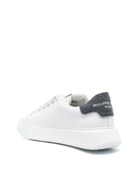 Baskets basses en cuir blanches Philippe Model Paris