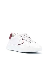 Baskets basses en cuir blanches Philippe Model Paris