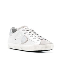 Baskets basses en cuir blanches Philippe Model