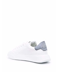 Baskets basses en cuir blanches Philippe Model Paris