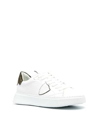 Baskets basses en cuir blanches Philippe Model Paris