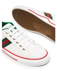 Baskets basses en cuir blanches Gucci