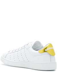 Baskets basses en cuir blanches Dsquared2