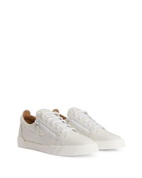 Baskets basses en cuir blanches Giuseppe Zanotti